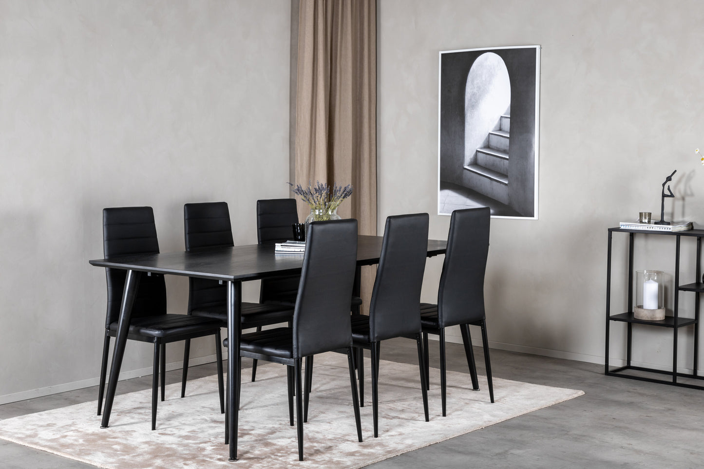 Dipp Matbord med Slim Stolarna Matgrupp