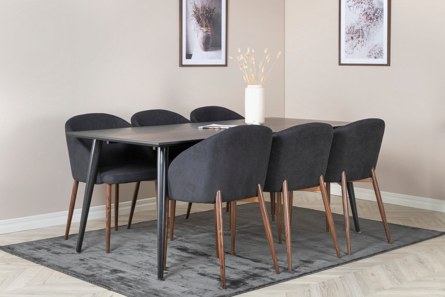 Dipp Matbord med Arch Stolarna Matgrupp