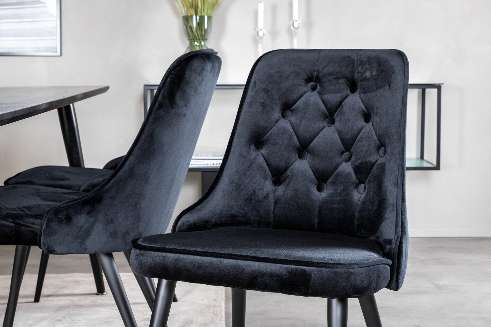 Dipp Matbord med Velvet Deluxe Stolarna Matgrupp
