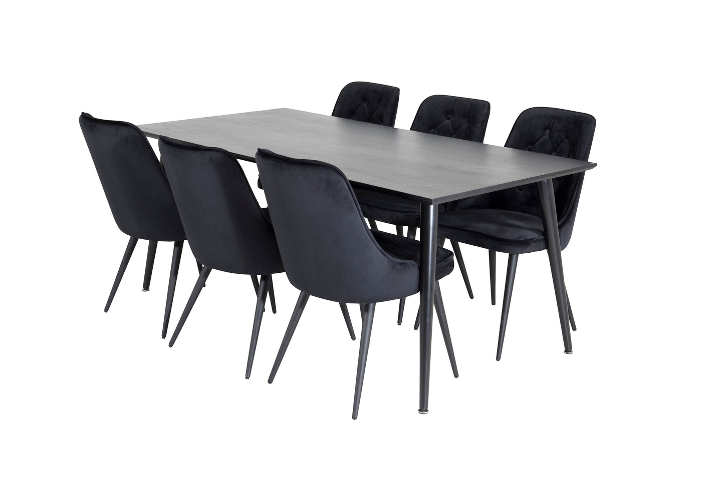 Dipp Matbord med Velvet Deluxe Stolarna Matgrupp