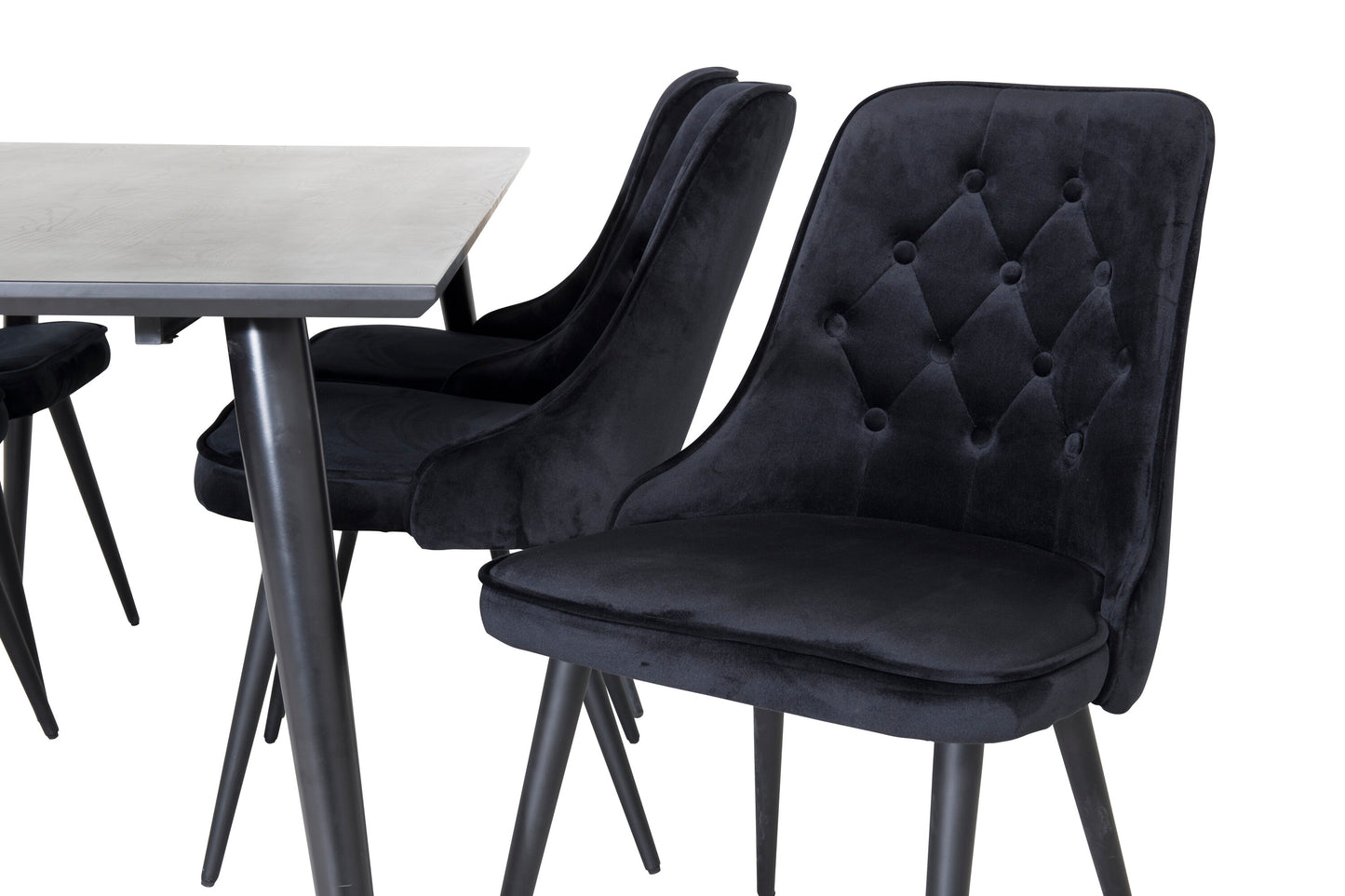 Dipp Matbord med Velvet Deluxe Stolarna Matgrupp