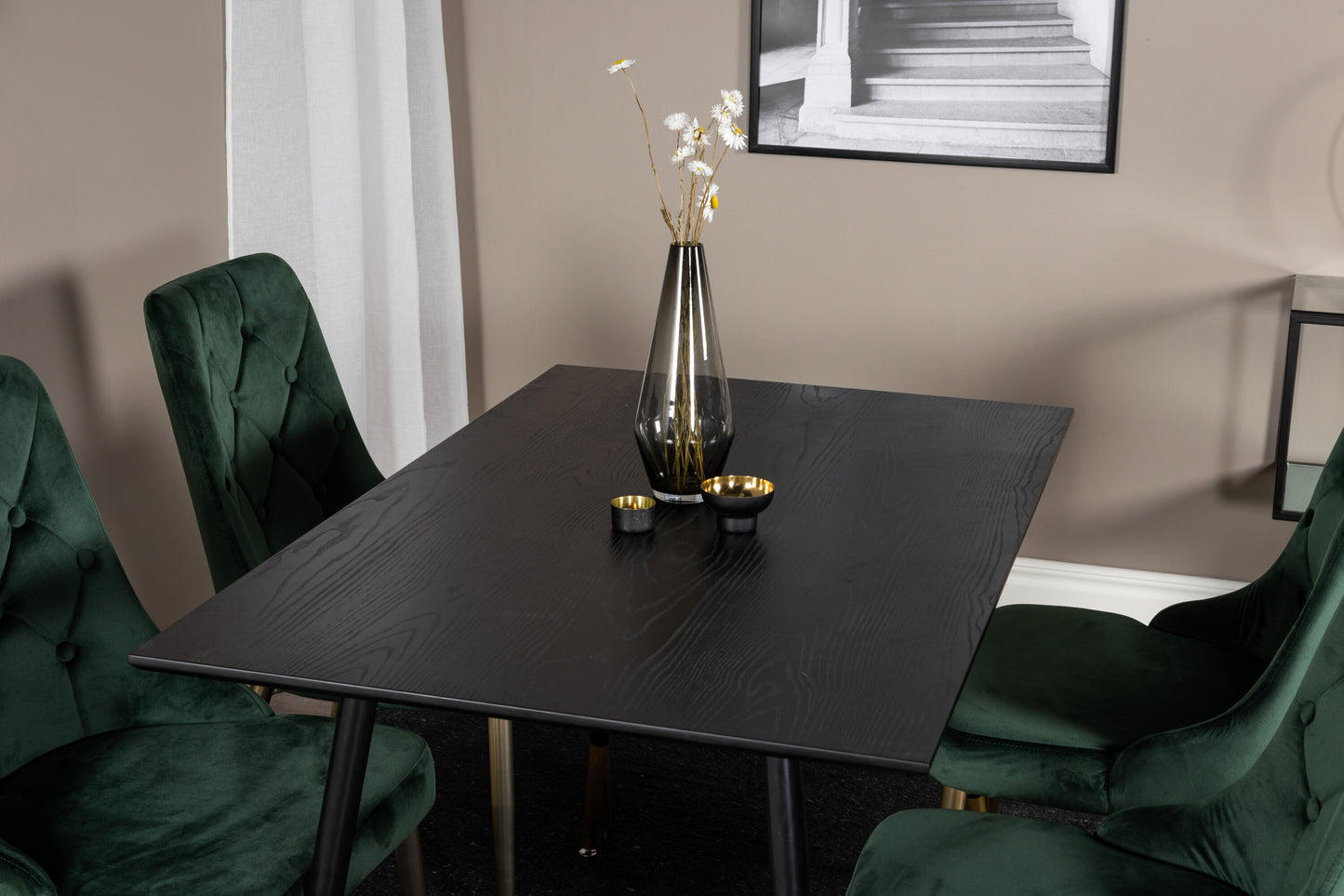 Dipp Matbord med Velvet Deluxe Stolarna Matgrupp