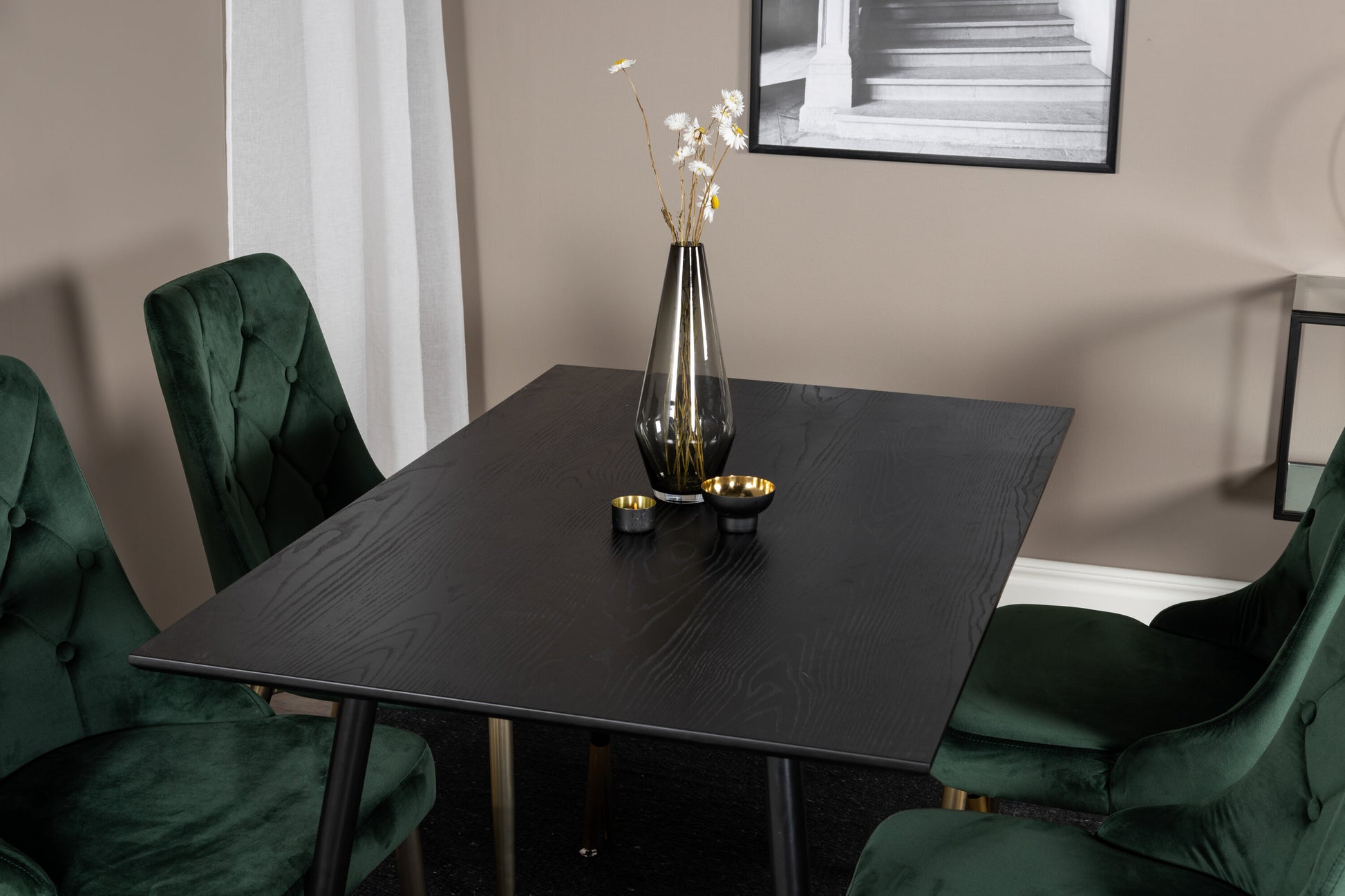 Dipp Matbord med Velvet Deluxe Stolarna Matgrupp