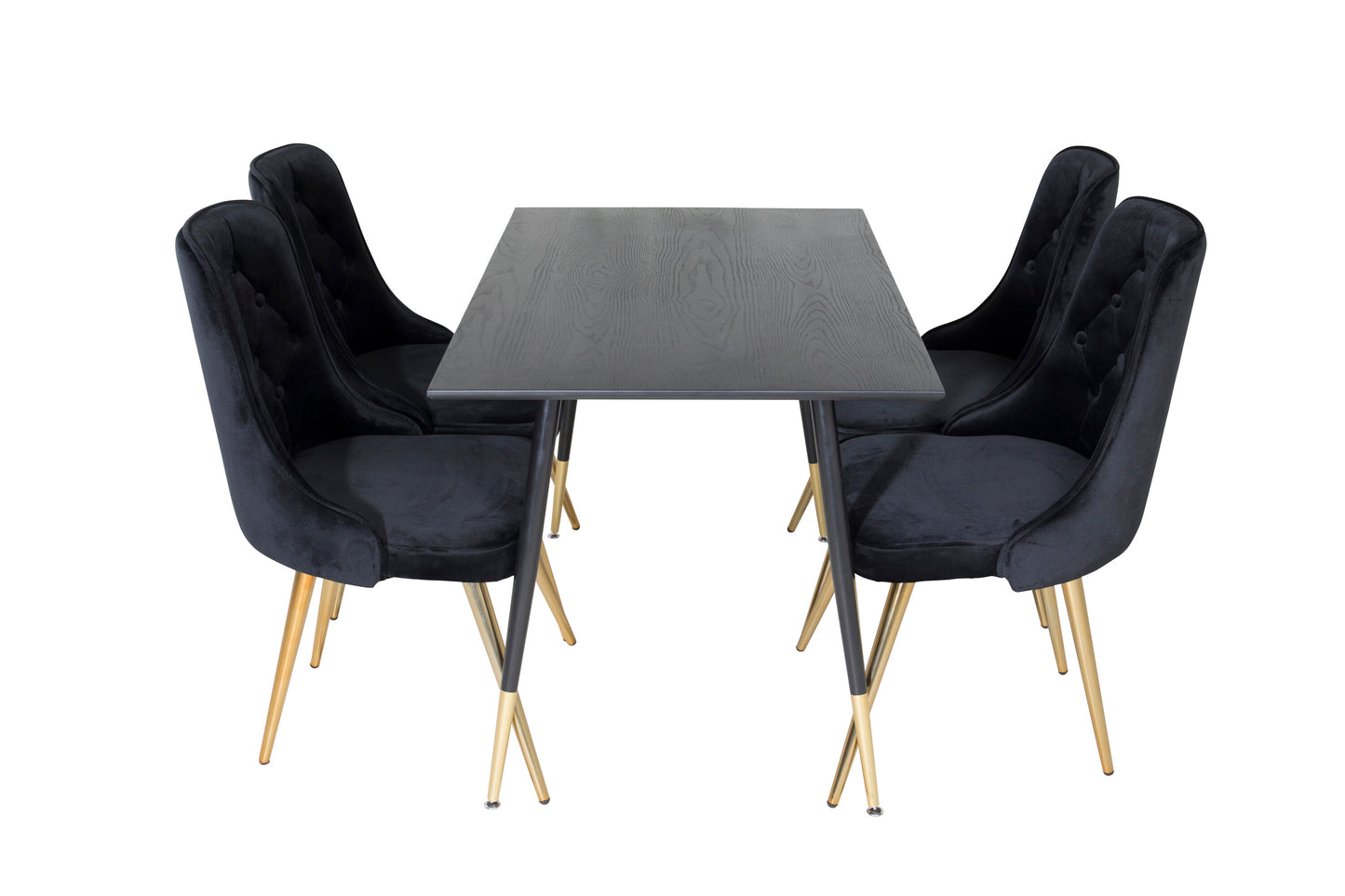 Dipp Matbord med Velvet Deluxe Stolarna Matgrupp