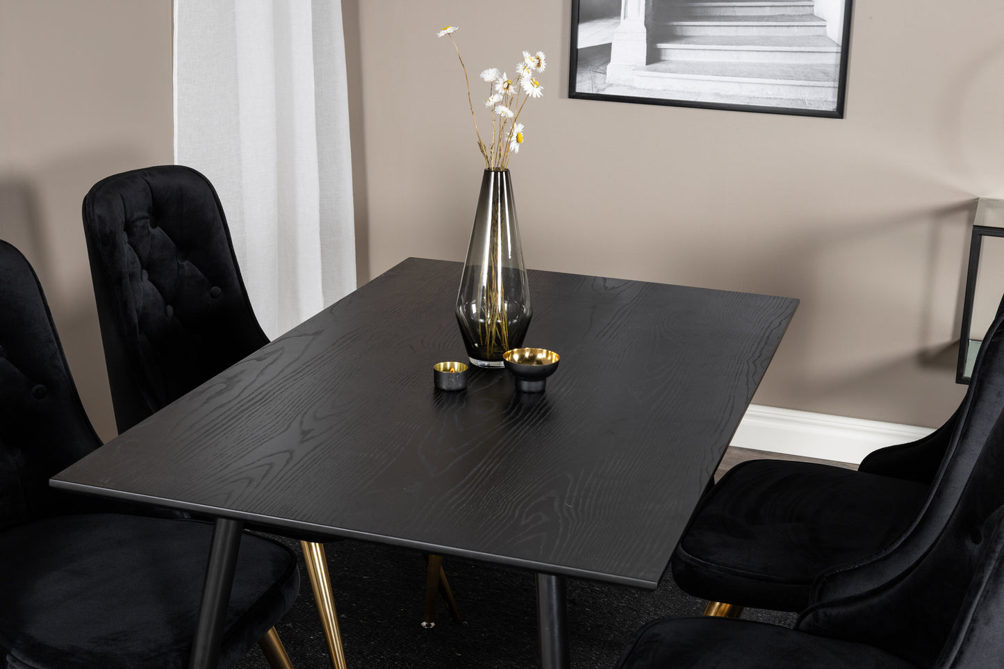 Dipp Matbord med Velvet Deluxe Stolarna Matgrupp
