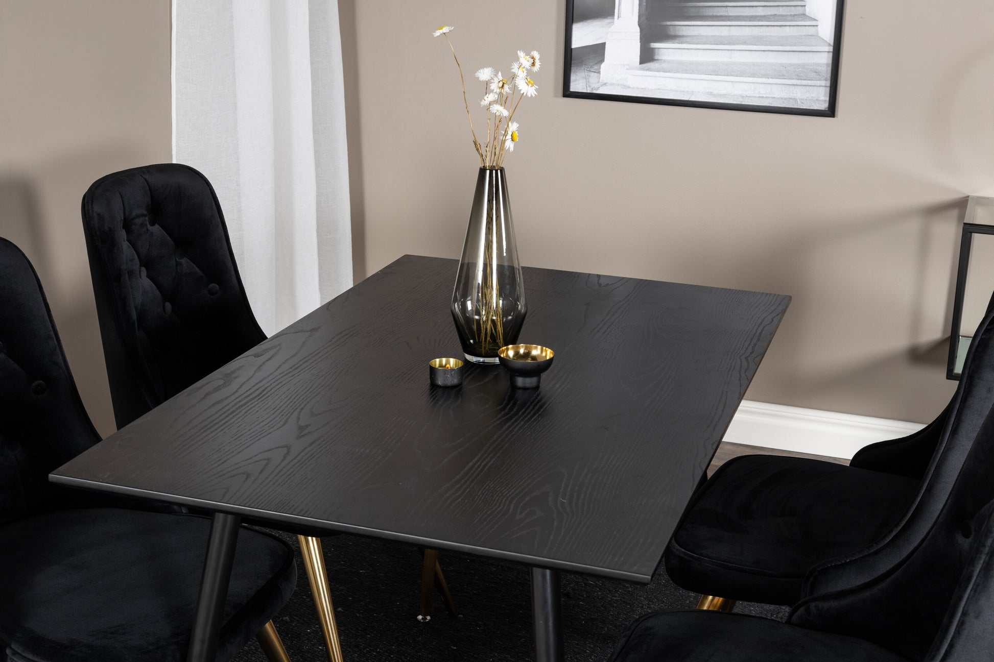 Dipp Matbord med Velvet Deluxe Stolarna Matgrupp