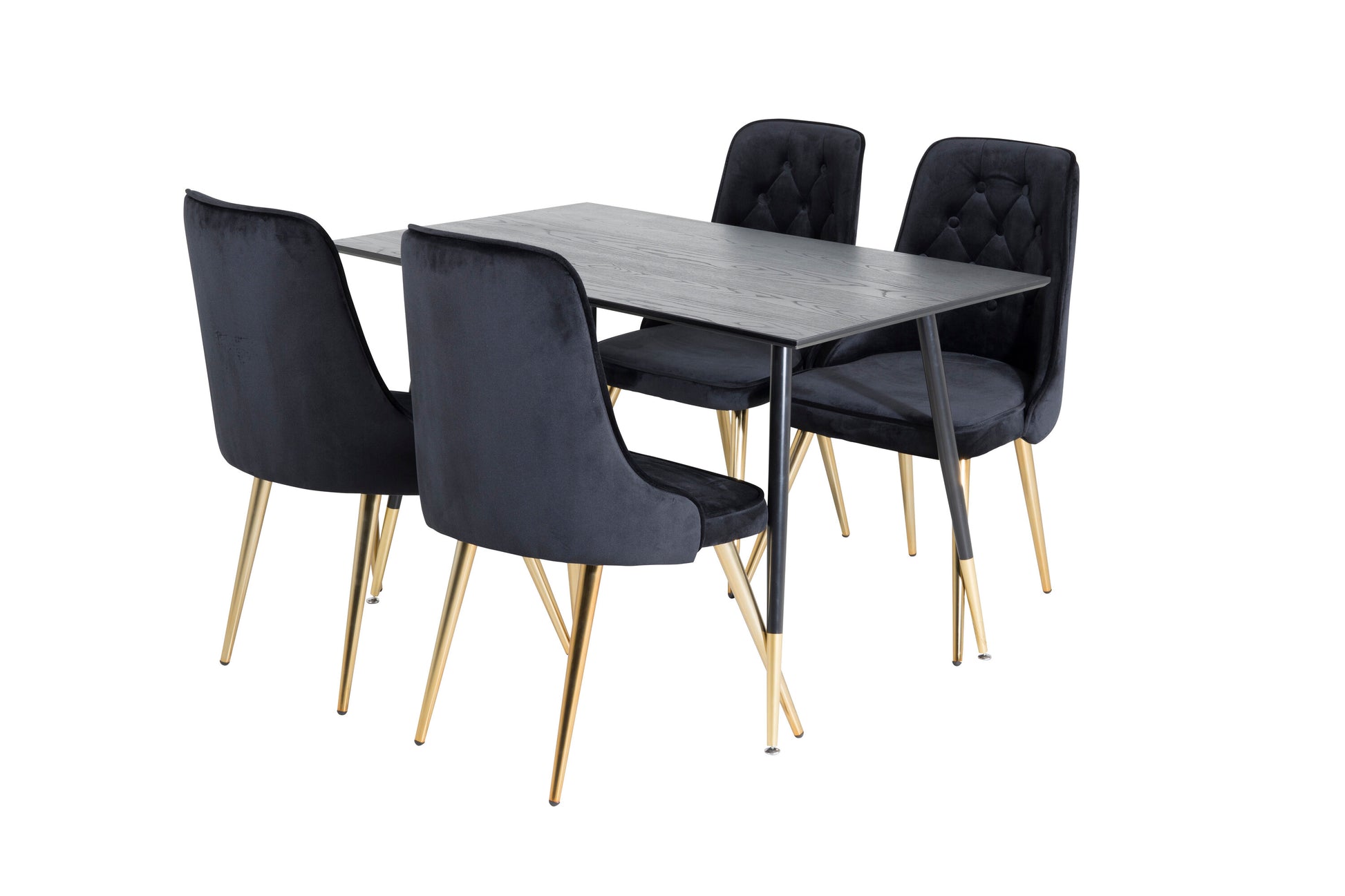 Dipp Matbord med Velvet Deluxe Stolarna Matgrupp