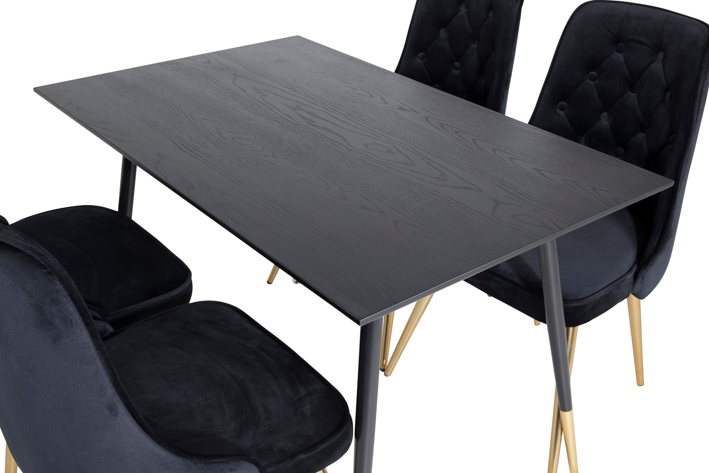 Dipp Matbord med Velvet Deluxe Stolarna Matgrupp