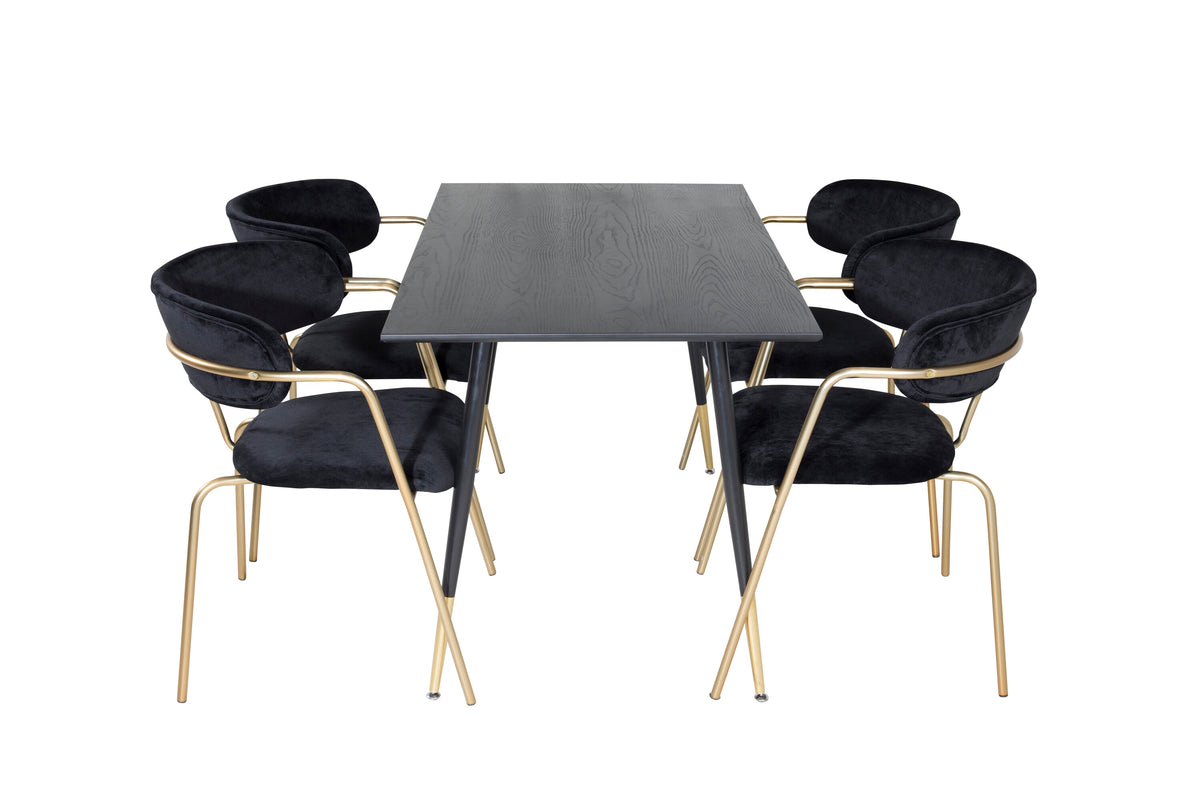 Dipp Matbord med Arrow Stolarna – Bord: 75x120x85 Stol: 61x79x58