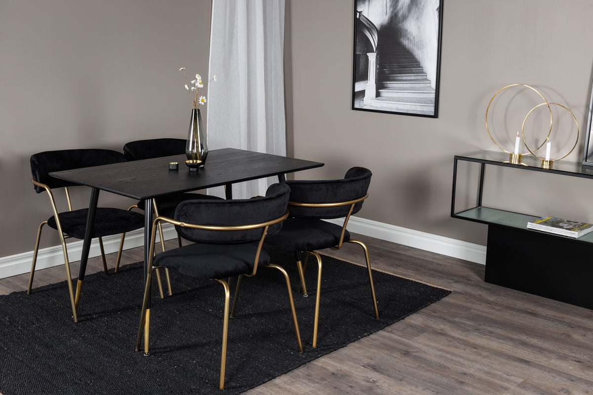 Dipp Matbord med Arrow Stolarna – Bord: 75x120x85 Stol: 61x79x58