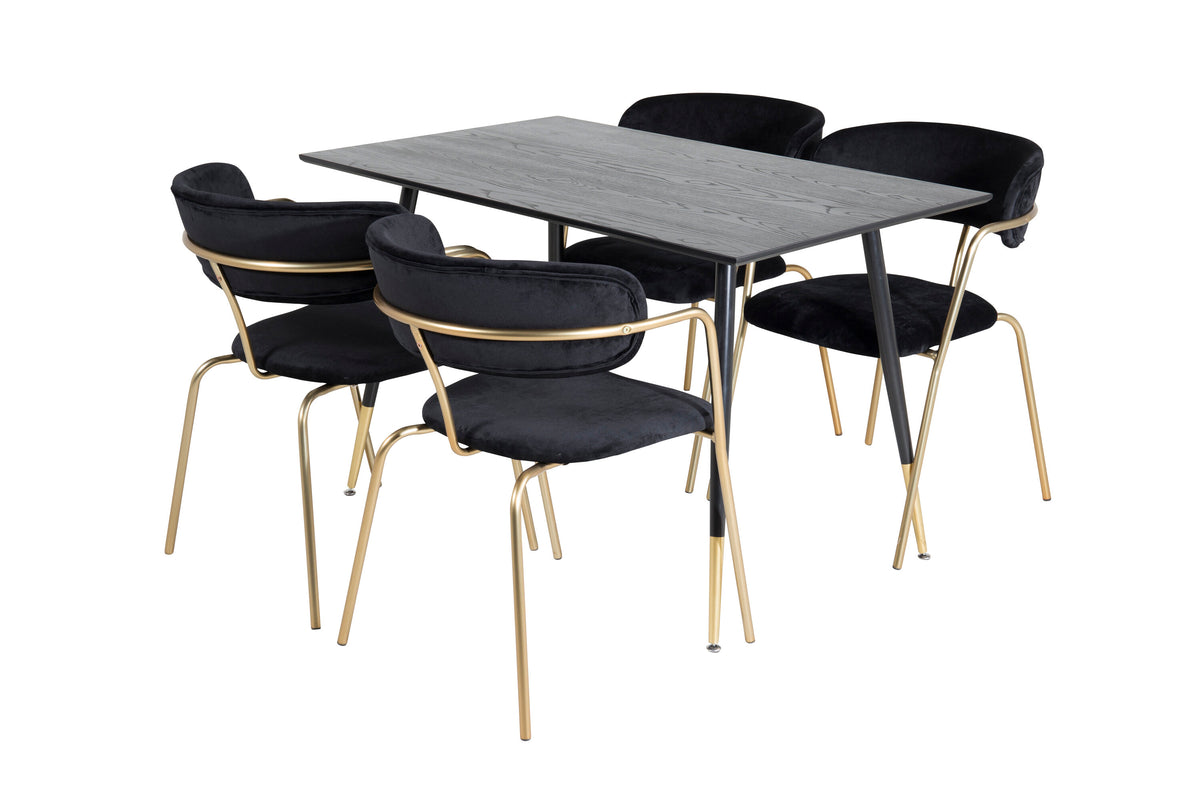 Dipp Matbord med Arrow Stolarna – Bord: 75x120x85 Stol: 61x79x58