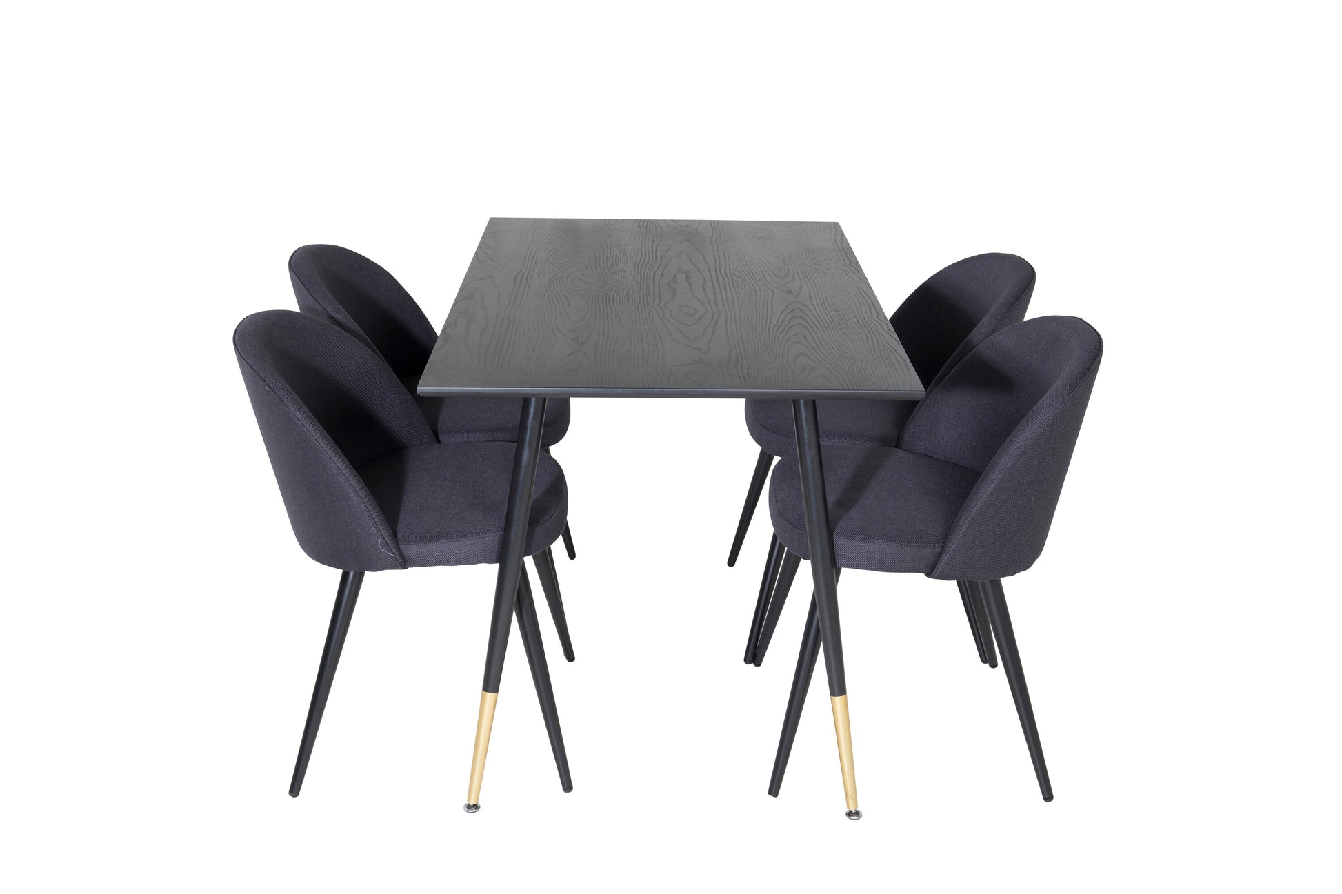 Dipp Matbord med Velvet Stolarna – Bord: 75x120x85 Stol: 57x76,5x50