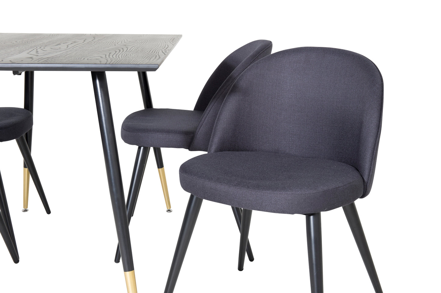 Dipp Matbord med Velvet Stolarna – Bord: 75x120x85 Stol: 57x76,5x50