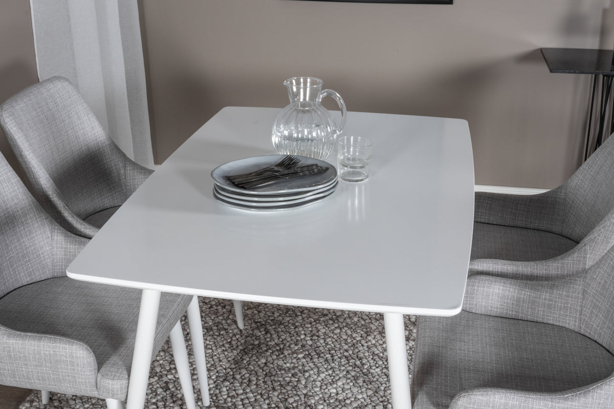 Polar Matbord med Plaza Stolarna – Bord: 75x120x80 Stol: 58x86x49