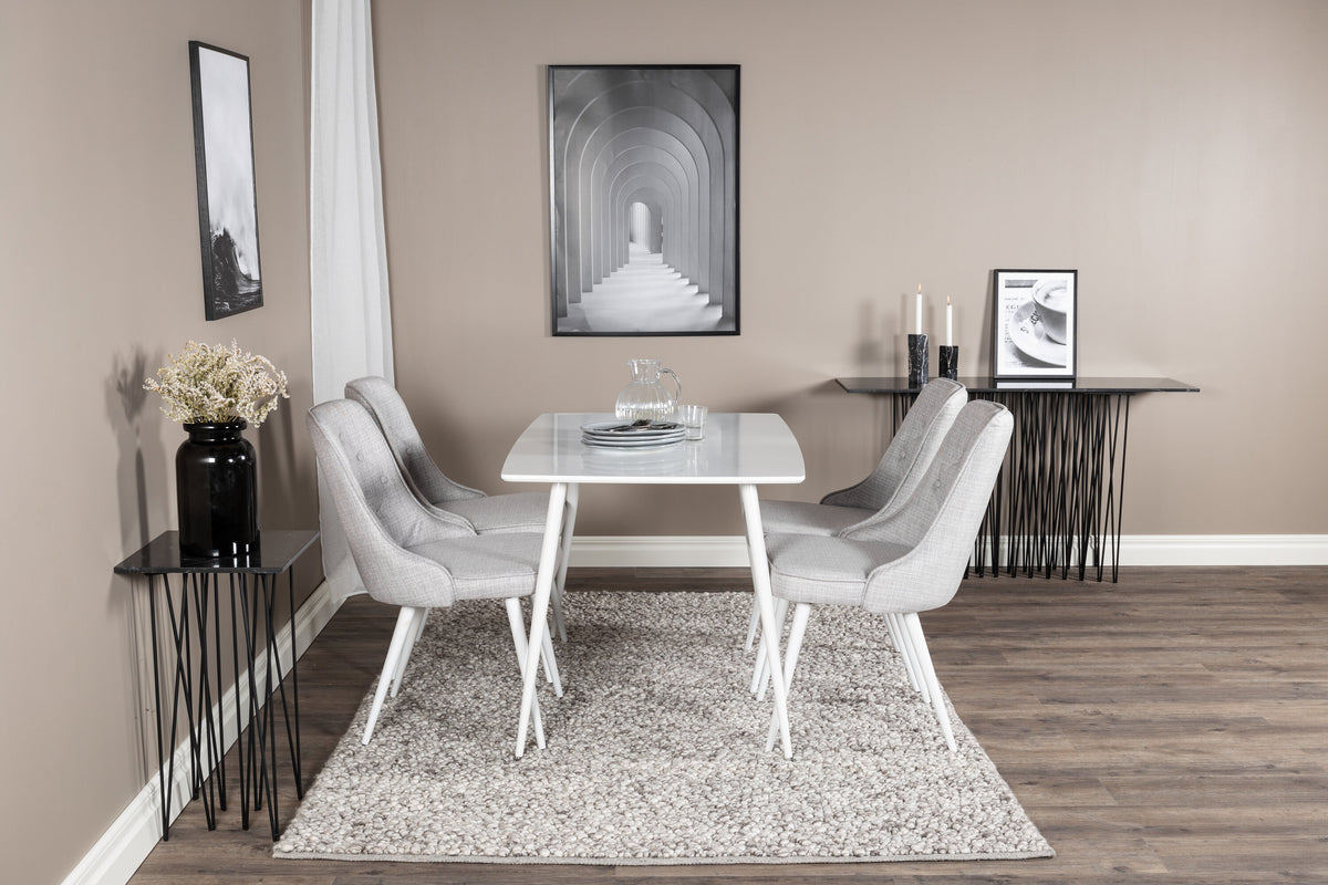 Polar Matbord med Velvet Deluxe Stolarna – Bord: 75x120x80 Stol: 66x88,5x50