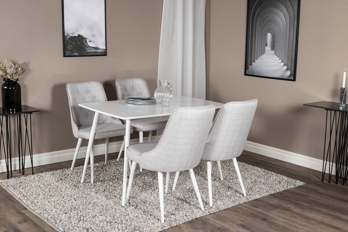Polar Matbord med Velvet Deluxe Stolarna – Bord: 75x120x80 Stol: 66x88,5x50