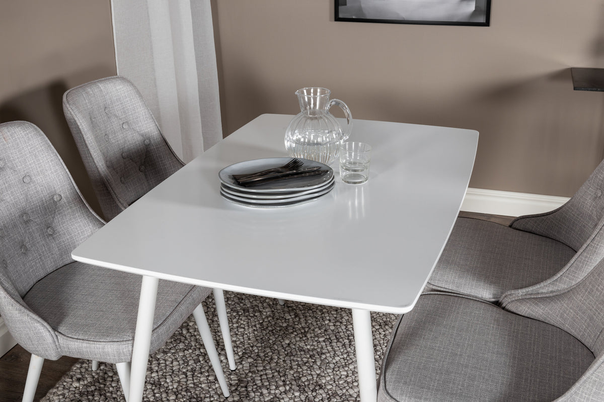 Polar Matbord med Velvet Deluxe Stolarna – Bord: 75x120x80 Stol: 66x88,5x50