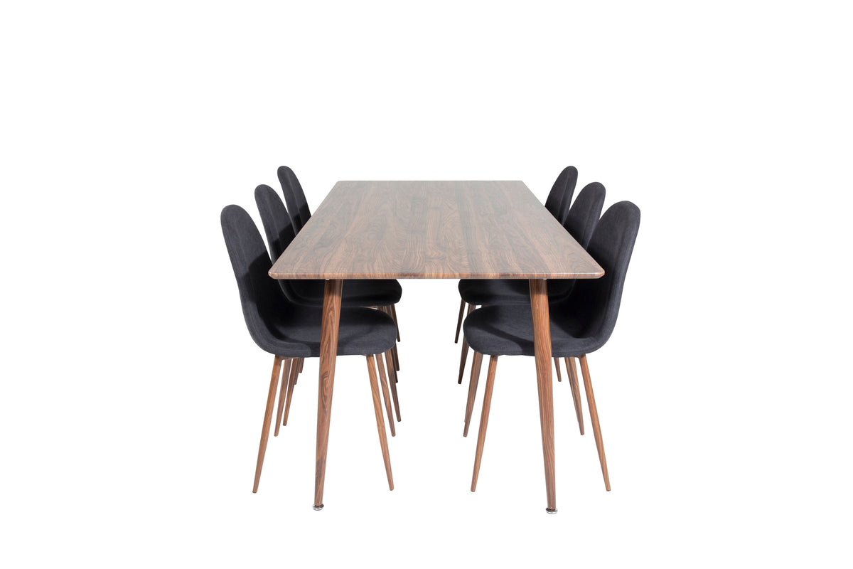 Polar Matbord med Polar Stolarna – Bord: 75x180x90 Stol: 53x87x44