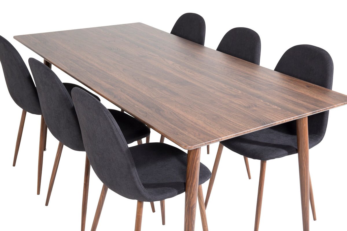 Polar Matbord med Polar Stolarna – Bord: 75x180x90 Stol: 53x87x44