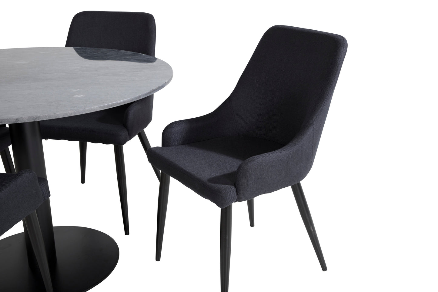 Estelle Matbord med Plaza Stolarna Matgrupp