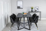 Marina Matbord med Velvet Stolarna – Bord: 75x180x90 Stol: 57x76,5x50
