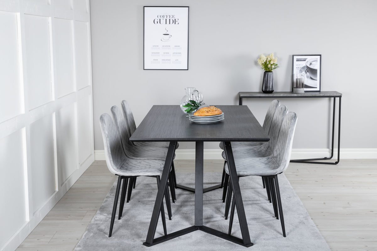 Marina Matbord med Polar Stolarna – Bord: 75x180x90 Stol: 52x86x44