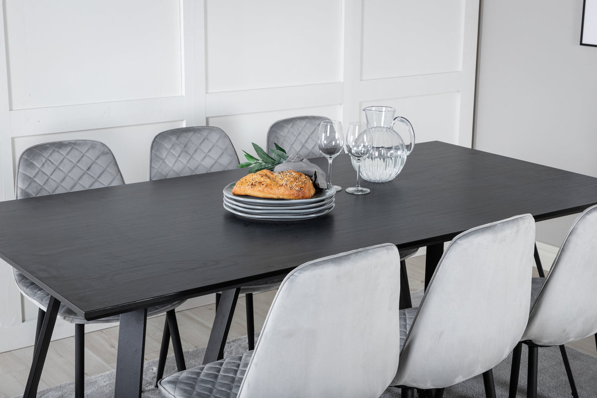 Marina Matbord med Polar Stolarna – Bord: 75x180x90 Stol: 52x86x44