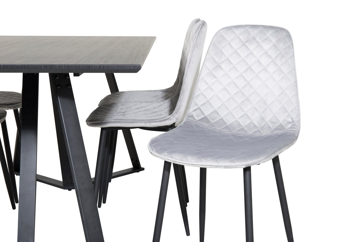 Marina Matbord med Polar Stolarna – Bord: 75x180x90 Stol: 52x86x44