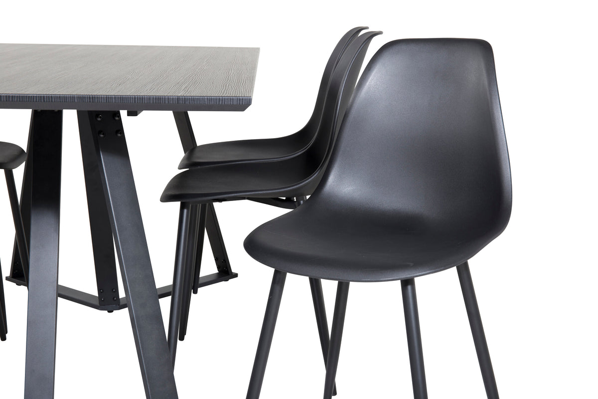 Marina Matbord med Polar Stolarna – Bord: 75x180x90 Stol: 58x81x45,5