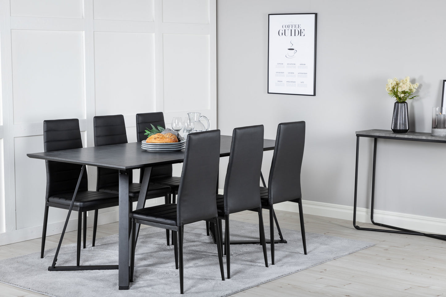 Marina Matbord med Slim Stolarna Matgrupp