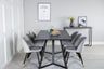 Marina Matbord med Velvet Stolarna – Bord: 75x180x90 Stol: 57x76,5x50