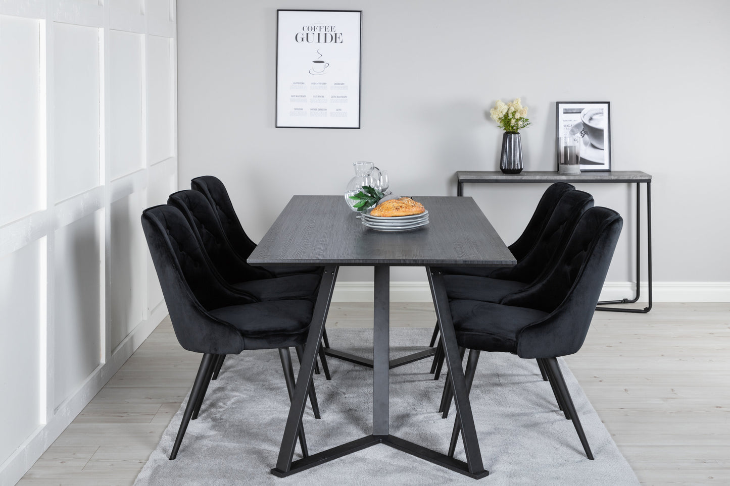 Marina Matbord med Velvet Deluxe Stolarna Matgrupp