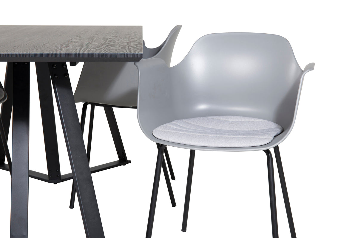 Marina Matbord med Comfort Stolarna – Bord: 75x180x90 Stol: 52x79,5x60,5