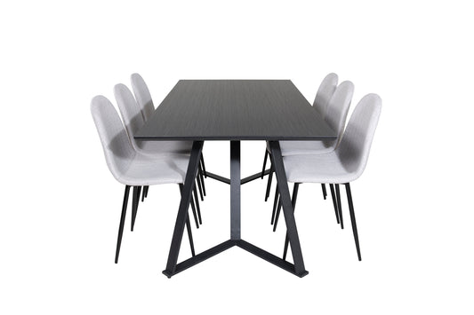 Marina Matbord med Polar Stolarna – Bord: 75x180x90 Stol: 53x87x44