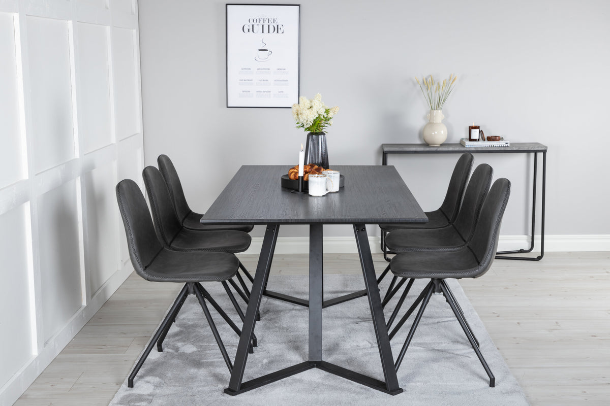 Marina Matbord med Polar Stolarna – Bord: 75x180x90 Stol: 54x88x44