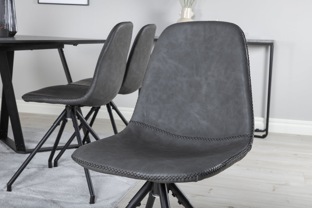 Marina Matbord med Polar Stolarna – Bord: 75x180x90 Stol: 54x88x44