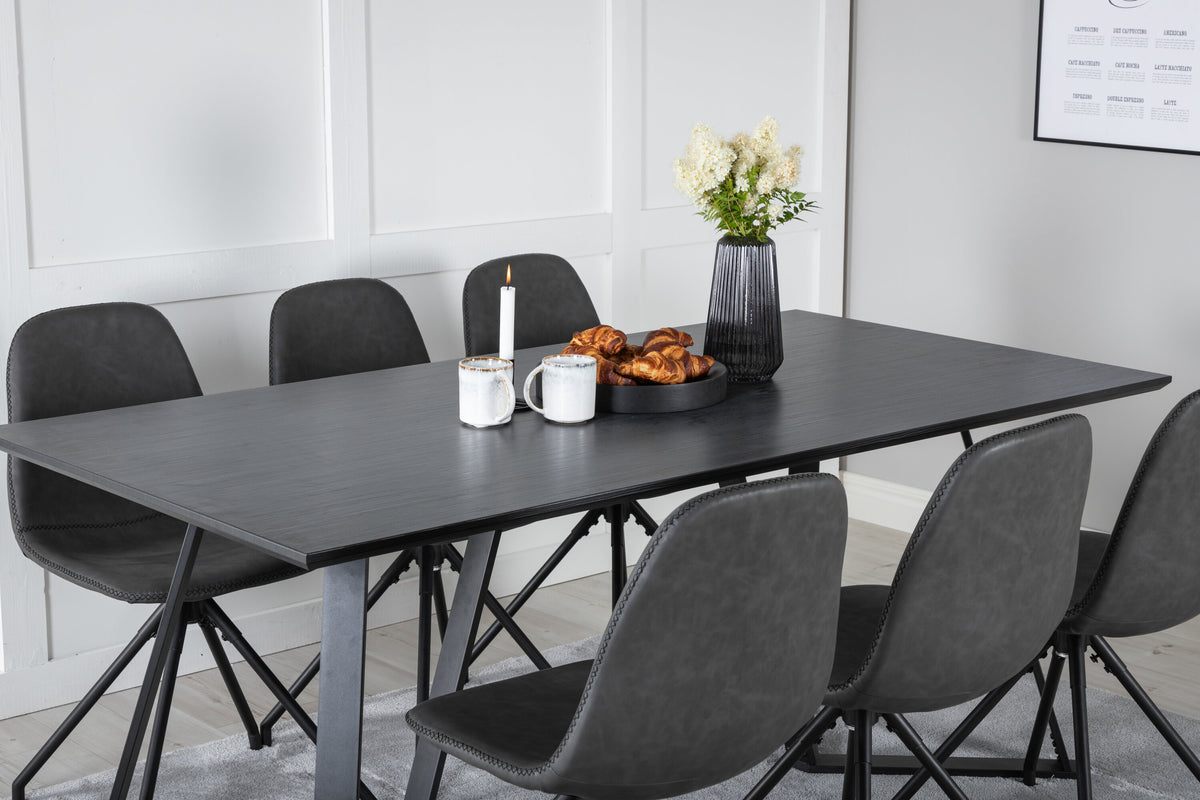 Marina Matbord med Polar Stolarna – Bord: 75x180x90 Stol: 54x88x44