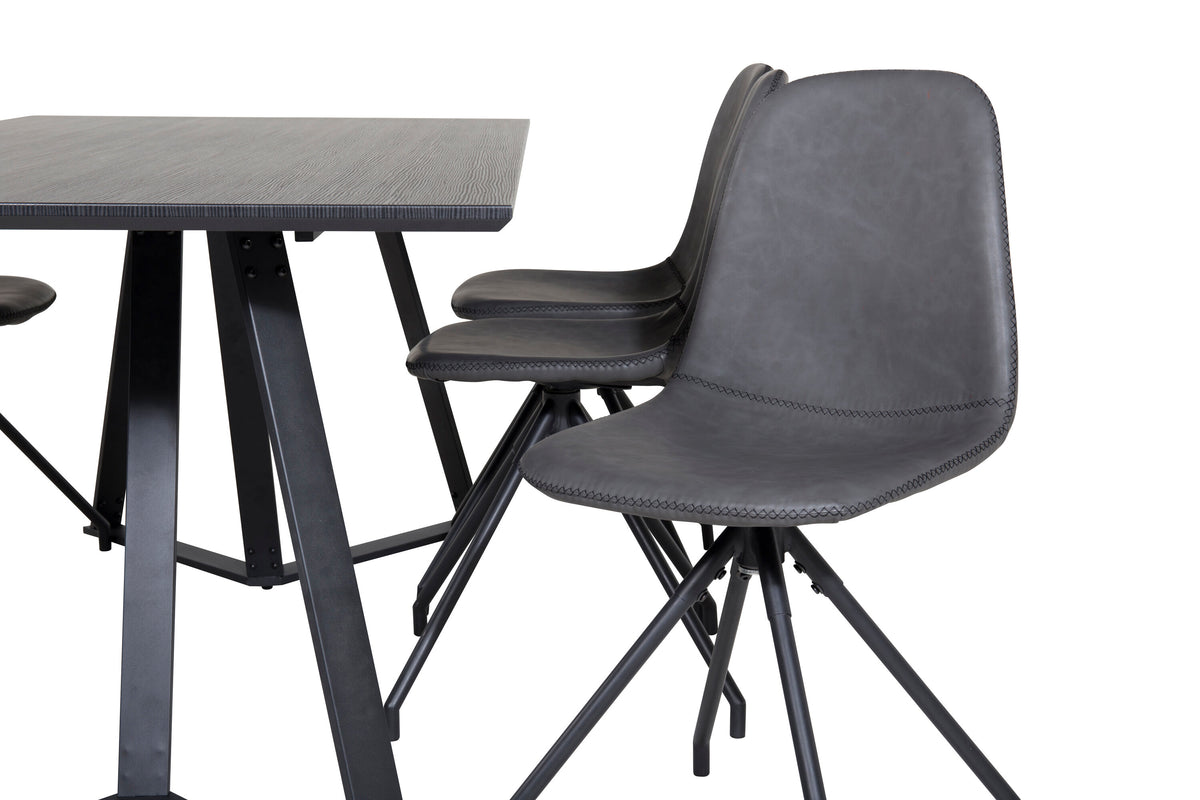 Marina Matbord med Polar Stolarna – Bord: 75x180x90 Stol: 54x88x44
