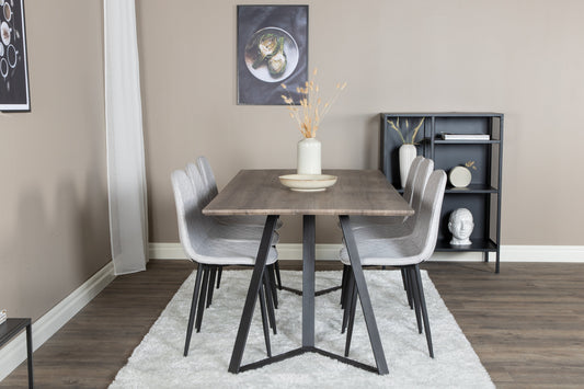 Marina Matbord med Polar Stolarna – Bord: 75x180x90 Stol: 52x86x44