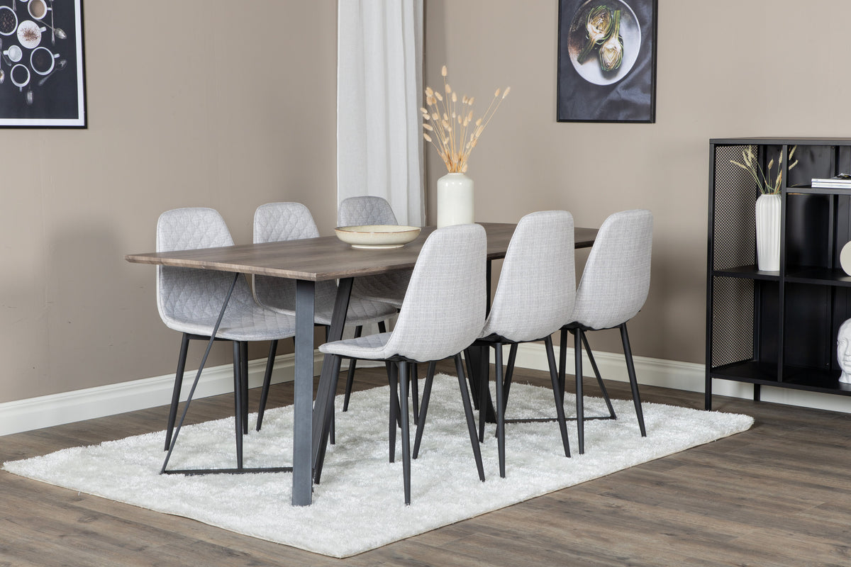 Marina Matbord med Polar Stolarna – Bord: 75x180x90 Stol: 52x86x44