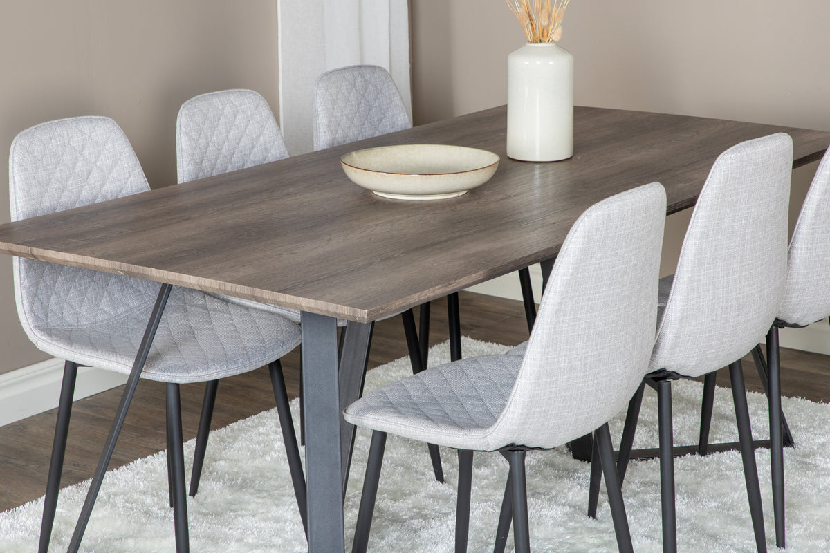 Marina Matbord med Polar Stolarna – Bord: 75x180x90 Stol: 52x86x44