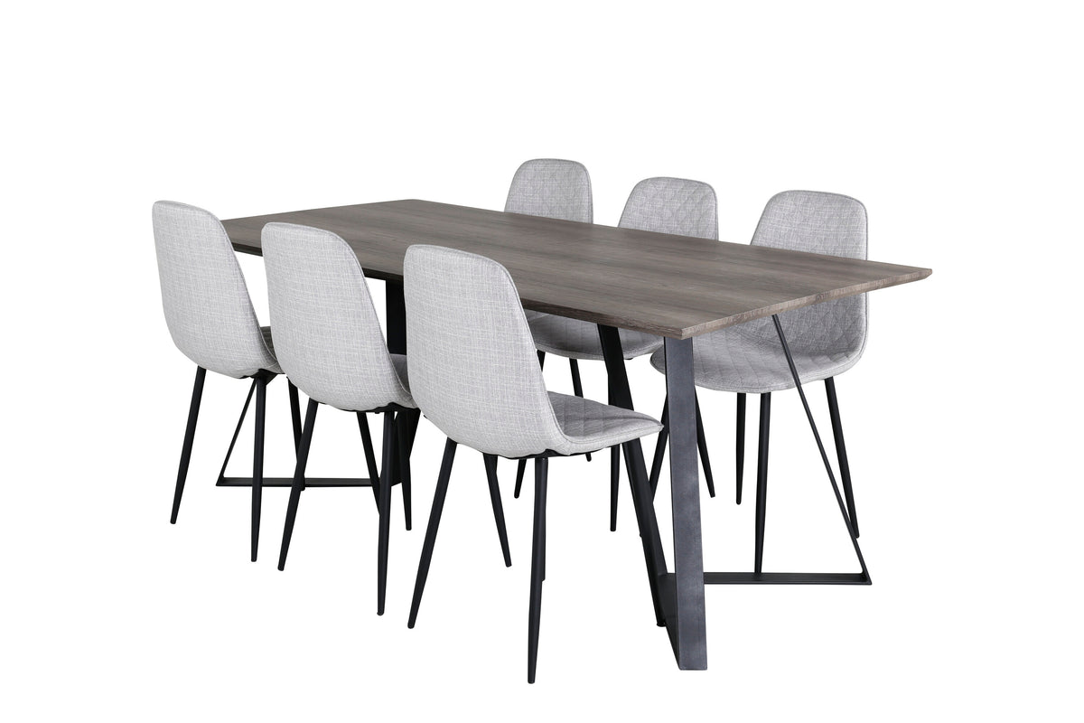Marina Matbord med Polar Stolarna – Bord: 75x180x90 Stol: 52x86x44