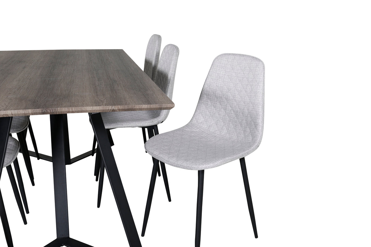 Marina Matbord med Polar Stolarna – Bord: 75x180x90 Stol: 52x86x44
