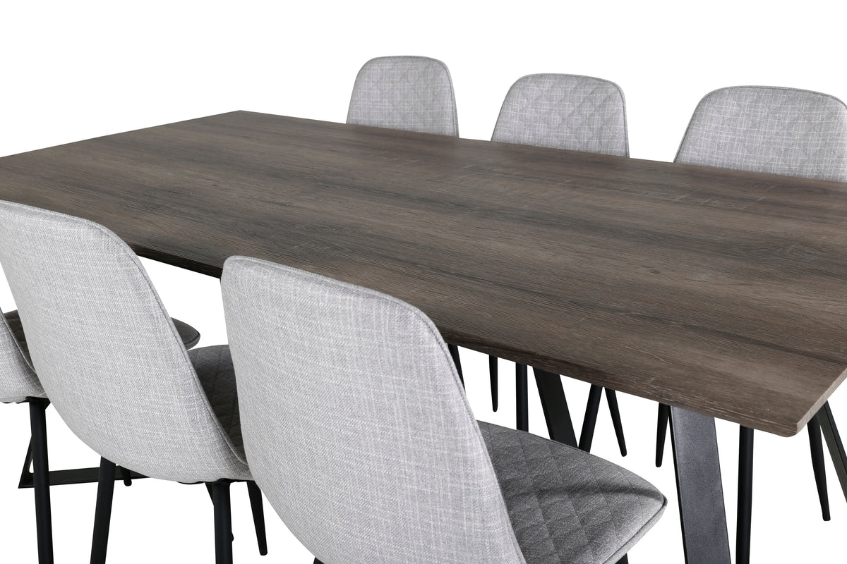 Marina Matbord med Polar Stolarna – Bord: 75x180x90 Stol: 52x86x44