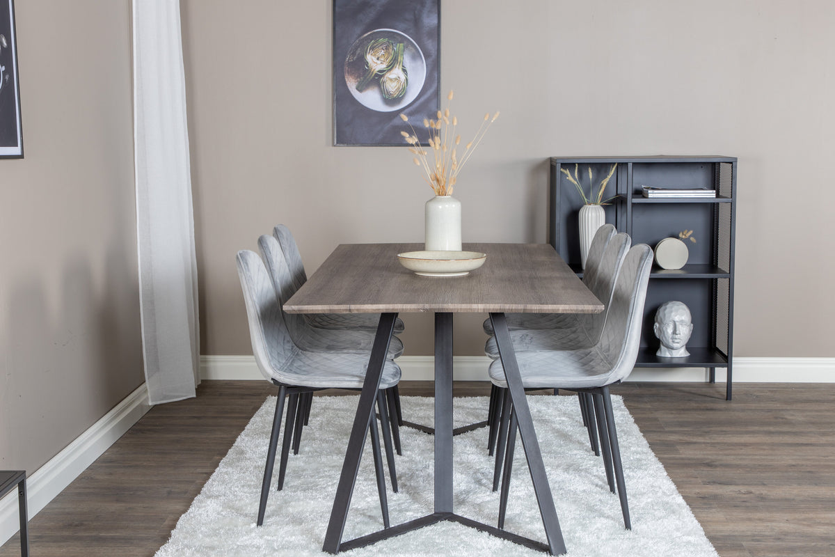 Marina Matbord med Polar Stolarna – Bord: 75x180x90 Stol: 52x86x44