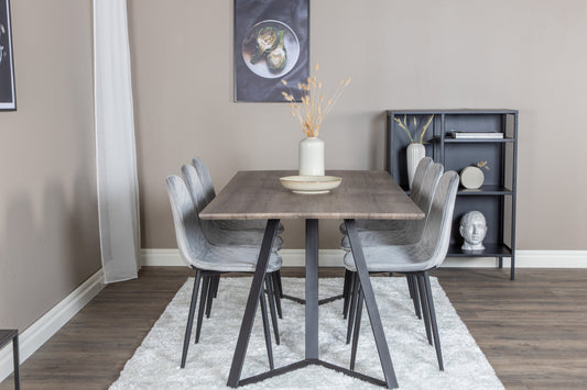 Marina Matbord med Polar Stolarna – Bord: 75x180x90 Stol: 52x86x44