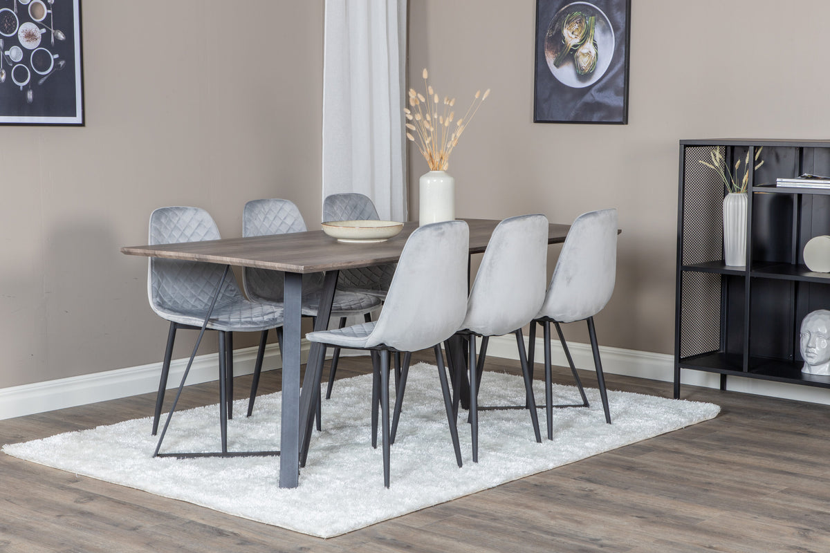 Marina Matbord med Polar Stolarna – Bord: 75x180x90 Stol: 52x86x44