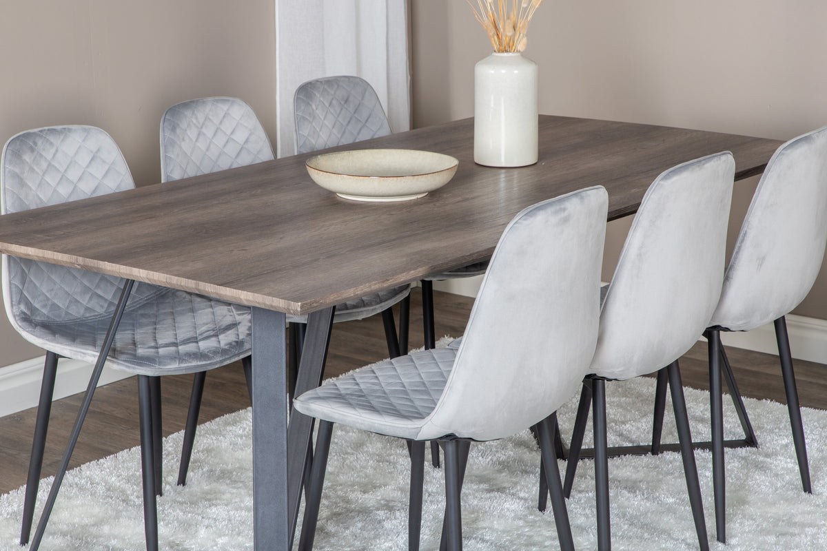 Marina Matbord med Polar Stolarna – Bord: 75x180x90 Stol: 52x86x44