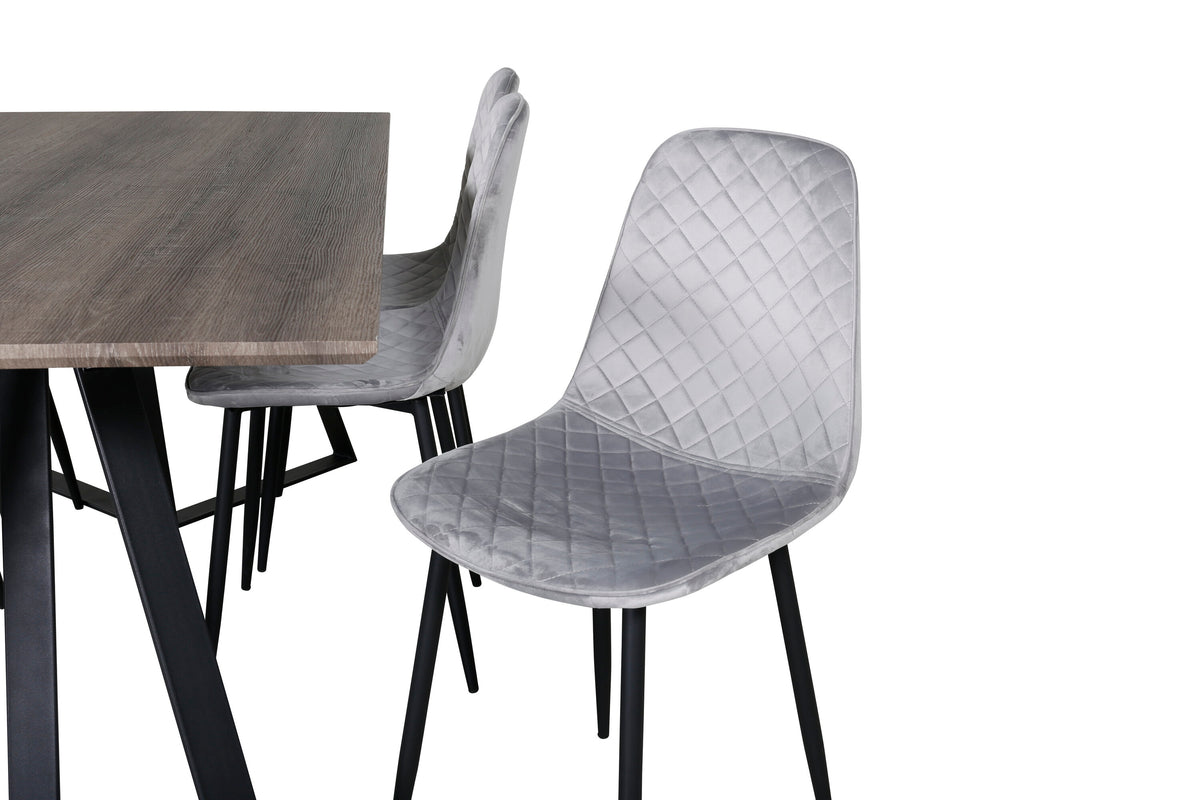 Marina Matbord med Polar Stolarna – Bord: 75x180x90 Stol: 52x86x44