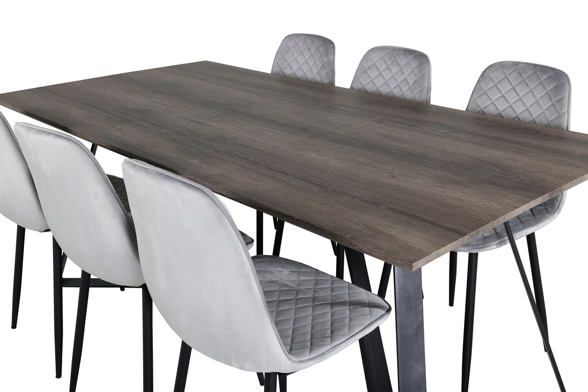 Marina Matbord med Polar Stolarna – Bord: 75x180x90 Stol: 52x86x44